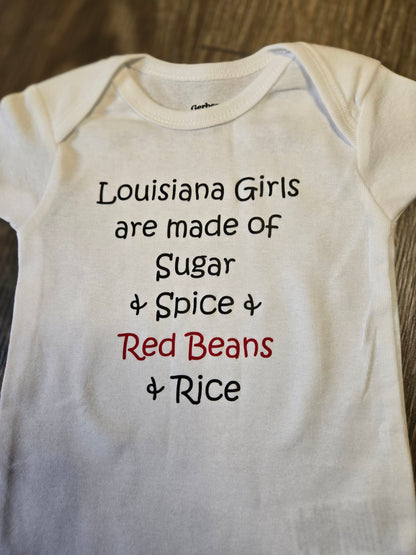 Louisiana Girls Baby Bodysuit